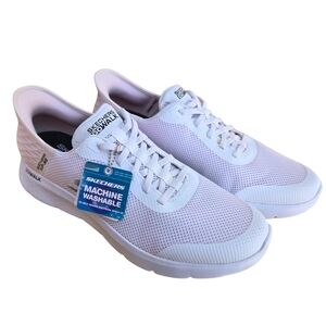 Skechers Men's White Slip-On Sneakers